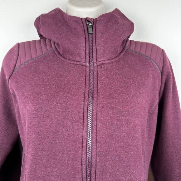 Athleta Stronger Hoodie Full Zip Plum Purple Women's Small Active Athleisure - Picture 4 of 16
